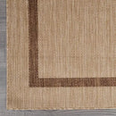 Bordered Outdoor Rug 6x9 Washable Outside Carpet for Indoor Patio Porch Waterproof Easy Cleaning Non Shedding Area Rugs Jute Beige - Nut Brown 6 x 9 by CozyNest Decor