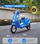 Kids Motorcycle, 2 Wheel Electric Motorcycle for Boys Ages 8-14, 24V Ride on Toys with Music, Story, Headlight, 3 Speed Options, Up to 60min Ride Time, for Riders up to 143 lbs, Easy Assemble by TinyTreasures Baby Boutique