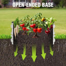 WORKPRO 3Pcs 2x2x1ft Galvanized Raised Garden Bed Set, Rust & Corrosion Protection, Easy Assembly, Safe Edge, Ideal for Vegetables & Flowers, White by GreenHaven Gardens