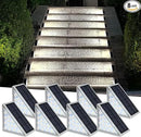 LED Solar Step Lights Waterproof Outdoor Stair Lights, Solar Deck Lights Outdoor Decor IP67 Solar Lights for Yard, Patio, Garden, Walkways, Front Door, Pathway, Driveway (8) by GreenHaven Gardens