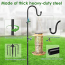 XDW-GIFTS Bird Feeder Pole for Outdoor, 4-Pack 45 Inch Shepherds Hooks Heavy Duty Garden Pole for Hanging Plant Basket, Solar Light Lanterns, Garden Plant Hanger Stands with 5 Base Prongs by GreenHaven Gardens
