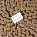 REDEARTH Pouf Ottoman - Cylindrical Knitted Poof - Cord Boho Pouffe - Cotton Round Foot Stool Puff for Home Decor - Living Room - Nursery - Bedroom - Patio - Lounge (16" x 16" x 16") - Beige by CozyNest Decor