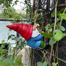 Hanging Gnome Garden Statue Decoration,Climbing Garden Gnomes Statue Figurine Ornament for Indoor Outdoor Home Garden Decor by GreenHaven Gardens