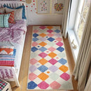 jinchan Runner Rug 2x5 Kids Hallway Washable Rug Indoor Soft Non Slip Modern Diamond Carpet for Nursery Room Bedroom Kitchen Laundry Room Berries on Cream by CozyNest Decor