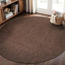 CAMILSON Easy Jute Round Rug 6ft Indoor Outdoor Brown Color Fiber Area Rugs for Living Room Patio and Kitchen Rug, Solid Boho Woven Design Easy-Cleaning, Washable Outside Carpet Alfombras (6 Round) by CozyNest Decor