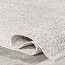 nuLOOM 6' x 9' Solid Hand Braided Indoor/Outdoor Area Rug, Pet-Friendly, High Traffic, Weather Resistant, for Patio, Balcony, Bedroom, Living Room, Dining Room, Wynn Ivory by GreenHaven Gardens
