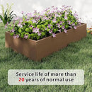 HDPE Raised Garden Bed 47.24 * 24.4 * 9.65 in,Vegetable Planter Bed Outdoor,Elevated Horticulture Planter Bed,Waterproof,Rot-Resistant and Non-Cracking Above Ground Garden Bed(Light Brown) by GreenHaven Gardens