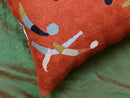 Kandinsky Modern Pillow Cover Orange Abstract Pillowcase Modern Chair Cushion Contemporary Pillowsham Outdoor Mid Century Chair Handmade Wool Size 18x18 by CozyNest Decor