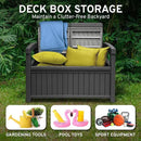 EconoHome 2 Seat Outdoor Storage Bench with Rain Cover - 60 Gallon Capacity - Weatherproof Resin Bench for Patio, Porch, Garden, Yard, Pool Area - Furniture for Pool Accessories, Gardening Tools by CozyNest Decor
