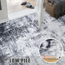 9x12 Area Rug Living Room Rug: Washable Modern Abstract Soft Thin Rug Indoor Floor No Slip Stain Resistant Carpet for Bedroom Dining Room Farmhouse Nursery Home Office - Dark Black by TinyTreasures Baby Boutique