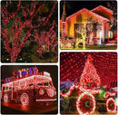 KNONEW 403FT 1000 LED Christmas String Lights Outdoor Green Wire Fairy Light 8 Modes & Timer Plug in Waterproof LED String Lights for Xmas Yard Tree Wedding Party Holiday Decorations(Red) by GreenHaven Gardens