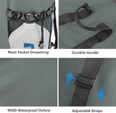 BALEINE 150L Laundry Bag Backpack, 900D Oxford Fabric Large Travel Laundry Bags with Shoulder Straps and 2 Mesh Pockets for College Dorm, Apartment, Laundromat (Dark Grey, 150L) by TinyTreasures Baby Boutique