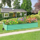 Domi Galvanized Raised Garden Bed, 6x3x1Ft Thickening Metal Planter Box for Vegetables Bottomless for Backyard Outdoor, 1" Deep w/ 128 Gallon Capacity - Green by GreenHaven Gardens