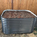 Vego garden 32" Extra Tall Raised Garden Bed Kits, 6 in 1 Modular Raised Planter Box for Vegetables Flowers Fruits Oval Metal Raised Garden Bed- Modern Gray by CozyNest Decor