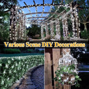 Ollny Solar String Lights Outdoor, 2 Pack Total 198FT 600LED Solar Fairy Lights, 8 Modes IP67 Waterproof for Outside Yard Garden Patio Xmas Party, Cool White by GreenHaven Gardens