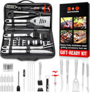 SpartaSake BBQ Grilling Accessories - Stainless Steel Barbecue Grill Tools Accessories kit Spatula Thermometer Tongs for Blackstone Griddle Outdoor Camping-Grill Set Gifts for dad Men Women(24 pcs) by GreenHaven Gardens