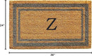 Calloway Mills 153022436Z Periwinkle Border 24" x 36" Monogram Doormat, (Letter Z) by CozyNest Decor