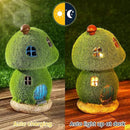 Mushroom Fairy House Decor - Figurine Lights Outdoor Solar Fairy Garden House for Patio Lawn Yard Ornaments, Housewarming Gift 7.4 inch by GreenHaven Gardens