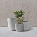 Kante 18",14",10" Dia Concrete Round Planters (Set of 3), Outdoor Indoor Large Planter Pots with Drainage Hole and Rubber Plug for Home Patio Garden, Natural Concrete by GreenHaven Gardens