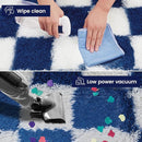 Super Soft Rug for Bedroom, 6x9 ft Blue and White Area Rug Classic Checkered Shaggy Anti-Skid High Pile Soft Fluffy Rug Fuzzy Carpet for Living Room Bedroom Kids Room Nursery, Dorm by TinyTreasures Baby Boutique