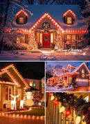 Brightown Frosted C9 LED Christmas Lights Outdoor, 32Ft Christmas Pathway Lights with 25 LED Bulbs and Stakes, Christmas Decorations Outside Driveway Walkway Sidewalk, Red and Warm White by GreenHaven Gardens
