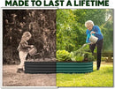Galvanized Raised Garden Beds Outdoor // 4×2×1 ft (2-Pack) Planter Raised Beds for Gardening, Vegetables, Flowers // Large Metal Garden Box (Dark Green) // Patented Tool-Free Design by GreenHaven Gardens