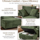 Accent Chair with Storage Ottoman Upholstered Living Room Chairs for Reading Chair with Chaise Lounge Chairs Indoor, Comfortable Armchair for Bedroom by CozyNest Decor