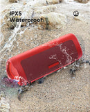 Bluetooth Speaker with HD Sound, Portable Wireless, IPX5 Waterproof, Up to 20H Playtime, TWS Pairing, BT5.3, for Home/Party/Outdoor/Beach, Stocking Stuffers, White Elephant Gifts for Adults (Red) by TinyTreasures Baby Boutique