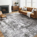 5x8 Area Rug Living Room: Machine Washable Large Abstract Modern Soft Rugs Stain Resistant Indoor Floor Non Slip Accent Carpet for Bedroom Nursery Playroom Dining Room Office Dorm Home- Black Grey by TinyTreasures Baby Boutique