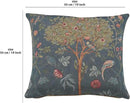 Charlotte Home Furnishings Decorative Tapestry Pillow Cover 19x19 in, Blue Kelmscott Couch Throw Pillow Cover, French Country Square Cushion Cases for Bed Room Home Decor, Soft Cotton Jacquard Woven by CozyNest Decor