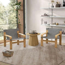 Mid-Century Accent Chair with Wide Armrest & Solid Wood Frame, Detachable and Washable Armchair, Modern Living Room Reading Chairs for Bedroom Sunroom Bedroom Balcony,Light Grey by CozyNest Decor
