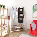 MAX Houser 6 Tier Shelf Hanging Closet Organizer, Closet Hanging Shelf with 2 Sturdy Hooks for Storage, Foldable (Black-D3) by CozyNest Decor