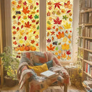 9 Sheets Fall Decorations, 274 PCS Fall Window Clings, Double Sided Autumn Stickers with Maple Leaves Pumpkin Nuts, Autumn Window Clings for Party Thanksgiving Decor Indoor Outdoor Accessories by CozyNest Decor