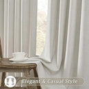 RAIN CITY 92 Inch Long Black Out Curtains 2 Panels Custom Drapery Neutral Blackout Pleated Ceiling Track Curtain for Dining Room Linen Textured Back Tab with Hooks 50"x92" by CozyNest Decor