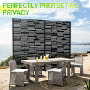 Outdoor Privacy Screen,72" H×47" W Metal Privacy Screen, Freestanding Privacy Fence Panels for Patio by GreenHaven Gardens