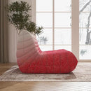 Bean Bag Chair, Loveseat Fireside Chair Bean Bag Sofa Large Bean Bag Chair for Adults, 2 Seater Bean Bag Chairs for Teens with High Density Comfortable Foam, Bean Bag for Living Room (Pink&White) by CozyNest Decor
