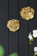 Rose Hanging Wall Accents (Set of 2) - Gold by Unique Piece Furniture
