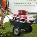 Best Choice Products Dual-Wheel Home Utility Yard Wheelbarrow Garden Cart w/Built-in Stand for Lawn, Gardening, Construction - Green by GreenHaven Gardens