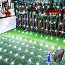 Christmas Net Lights, 204 LED Outdoor Mesh Lights Waterproof, Bush Solar Net Lights with 8-Lighting Modes for Tree Garden Yard Christmas Wedding Party Decoration(White) by GreenHaven Gardens