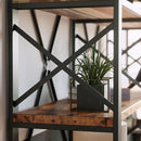 IRONCK Bookshelf Double Wide 6-Tier 76" H, Open Large Bookcase, Industrial Style Shelves, Wood and Metal Bookshelves for Home Office, Easy Assembly by CozyNest Decor