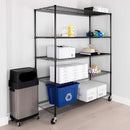 Seville Classics UltraDurable Heavy Duty NSF Solid Steel Wire Rack Storage Unit, Organizer for Garage, Warehouse, Office, Restaurant, Classroom, Kitchen, Black, 5-Tier Shelving, 60" W x 24" D by CozyNest Decor