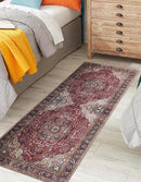 Keen Home Design 2x12 Rug - Machine Washable Runner Rug with Non-Slip Backing, Ideal for Hallway, Entryway, Kitchen, Laundry Room - Vintage, Easy Clean, Durable, Low Pile - (2'6" x 12') by CozyNest Decor