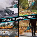 HEINRPO Cordless Leaf Blower Compatible with Makita 18V Battery (Bare Tool) 400CFM Electric Leaf Blower Cordless, Variable Speed, Turbo Mode, Handheld Battery Powered Leaf blowers for Lawn Care by GreenHaven Gardens