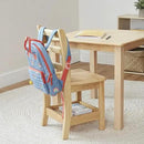 ECR4Kids Three Rung Ladderback Chair with Storage, 14in Seat Height, Classroom Seating, Honey, 2-Pack by CozyNest Decor