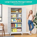 Wide & Deep Metal Storage Cabinet with 2 Doors and 5 Shelves,72 inch Tall Pantry Storage Cabinet,Large Cupboard Closet,White Cabinets for Home,Kitchen,Bathroom,Dining/Living Room by CozyNest Decor