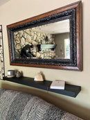 joelsantiques 72 Inch Wooden Floating Shelves for Wall - 72x8x2 in - Made of Natural Wood - Long Wall Shelves for Bedroom - Perfect for Living Room, Kitchen - Black by CozyNest Decor