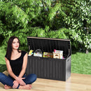 80 Gallon Outdoor Storage Box Waterproof Lockable Resin Deck Box Large, Patio Storage Bin for Pool Accessories Cushion Furniture, Garden Tools, UV-Resistant Outside Delivery Black by CozyNest Decor