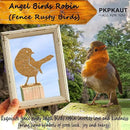 5Pcs Metal Birds Robin Fence Decorations Outdoor Yard Art, Rusty Birds Fence Art Outdoor and Garden, Metal Bird Silhouette Craft Statue Ornaments Fence Topper Decor by GreenHaven Gardens