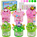 LAWOHO 6 Packs Bunny Pink Slime Kit -Cloud Clear Butter Slimes with Easter Charms & Add-ins, Soft Fluffy Slimes Kits for Girls & Boys, 360ml Pink & Green Easter Slime Making Kit Party Favor for Kids by TinyTreasures Baby Boutique