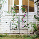 Garden Trellis for Climbing Plants Outdoor 2 Pack 59" H x 15.9" W Unique Design Metal Trellis for Cucumber, Tomatoes, Vines, Flower Beds, Roses - Rust Proof Iron by GreenHaven Gardens